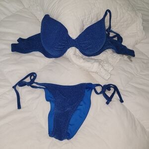 Beautiful 36DD Victoria Secret Bikini Top & Matching Medium Bottoms! Underwire!